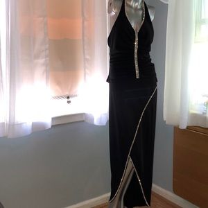 Betsy & Adam halter  2-piece gown